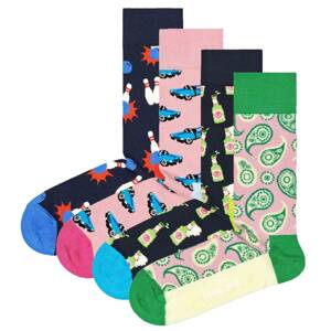Happy Socks Ponožky  námornícka modrá / tmavomodrá / svetlozelená / svetloružová