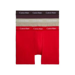 Calvin Klein Underwear Boxerky  sivá / červená / vínovo červená / biela