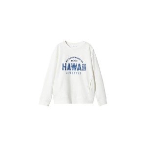 MANGO KIDS Mikina 'Hawaii'  biela melírovaná