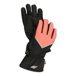 4F Športové rukavice  lososová / čierna / biela