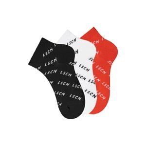 LSCN by LASCANA Ponožky  červená / čierna / biela