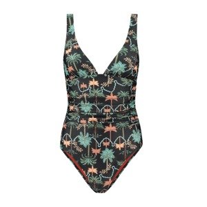 Shiwi Jednodielne plavky 'Lara'  tyrkysová / zelená / oranžová / čierna