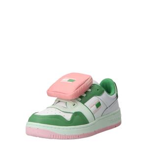 Tommy Jeans Nízke tenisky  trávovo zelená / pastelovo zelená / rosé / biela