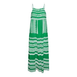 VERO MODA Letné šaty 'DICTHE'  trávovo zelená / biela