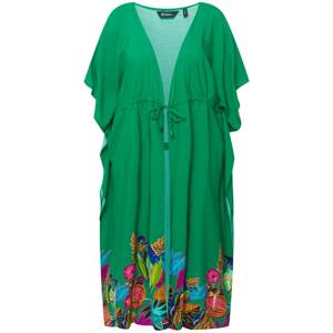 Ulla Popken Plážové šaty  modrá / trávovo zelená / oranžová / ružová