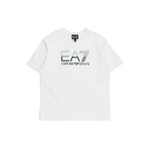 EA7 Emporio Armani Tričko  smaragdová / čierna / biela