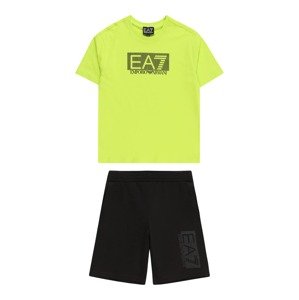 EA7 Emporio Armani Joggingová súprava 'TUTA'  tmavosivá / svetlozelená / čierna