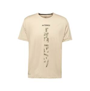 ADIDAS TERREX Funkčné tričko 'Agravic'  béžová / olivová / čierna