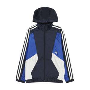 ADIDAS SPORTSWEAR Športová bunda 'Colorblock 3-Stripes  Fit'  tmavomodrá / kráľovská modrá / biela