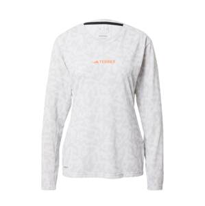 ADIDAS TERREX Funkčné tričko 'Trail'  sivá melírovaná / oranžová / biela