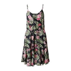 PIECES Letné šaty 'Nya'  jedľová / trávovo zelená / ružová / pitaya