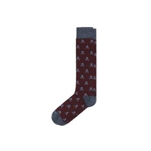 Scalpers Ponožky  sivá melírovaná / svetlofialová / burgundská