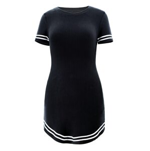 AIKI KEYLOOK Letné šaty 'Firefly'  čierna / biela