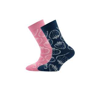 EWERS Ponožky  námornícka modrá / svetlosivá / svetloružová
