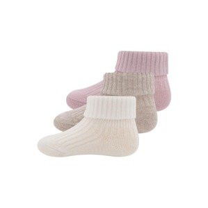 EWERS Ponožky  krémová / hnedá melírovaná / staroružová