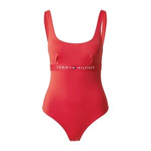 Tommy Hilfiger Underwear Jednodielne plavky  červená / šedobiela