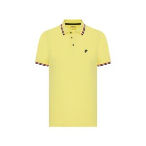 DENIM CULTURE Tričko 'BRENTON'  námornícka modrá / žltá / čierna / biela