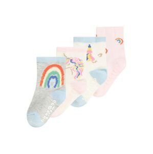 GAP Ponožky  svetlomodrá / sivá melírovaná / ružová / biela