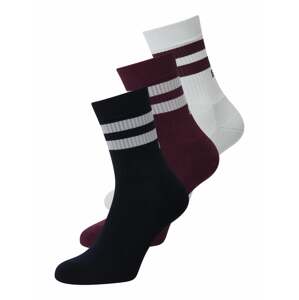 BJÖRN BORG Športové ponožky  bordová / čierna / biela
