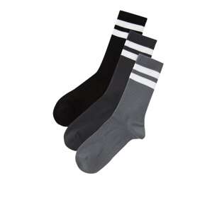 Pull&Bear Ponožky  sivá / tmavosivá / čierna / biela
