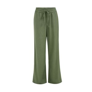 WE Fashion Plisované nohavice  zelená