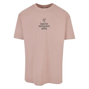 MT Upscale Tričko 'Justice'  rosé / čierna
