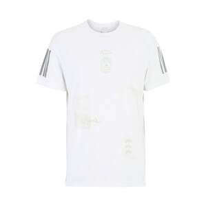 ADIDAS PERFORMANCE Funkčné tričko 'Global '  striebornosivá / biela