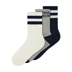 NAME IT Ponožky 'KEAN'  zafírová / sivá melírovaná / biela