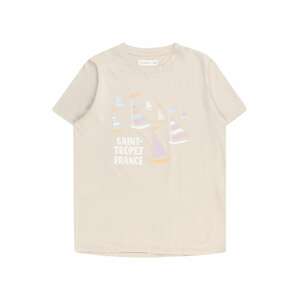 Abercrombie & Fitch Tričko 'MEDITERRANEAN DEST'  svetlohnedá / pastelovo fialová / svetlooranžová / biela