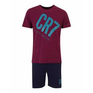 CR7 - Cristiano Ronaldo Krátke pyžamo  dymovo modrá / tmavomodrá / vínovo červená