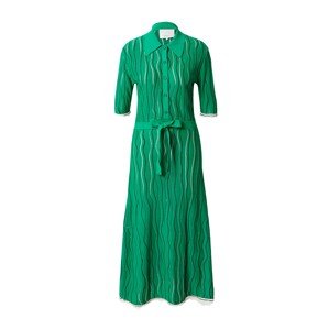 3.1 Phillip Lim Pletené šaty  zelená / čierna / biela