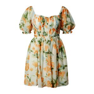 Abercrombie & Fitch Letné šaty  zelená / mätová / oranžová