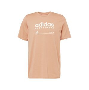 ADIDAS SPORTSWEAR Funkčné tričko 'Lounge Graphic'  pastelovo červená / biela