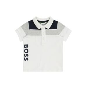 BOSS Kidswear Tričko  tmavomodrá / sivá melírovaná / biela