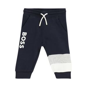 BOSS Kidswear Nohavice  námornícka modrá / sivá melírovaná / šedobiela