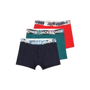 Jack & Jones Junior Nohavičky 'FLOWER'  námornícka modrá / petrolejová / červená / biela