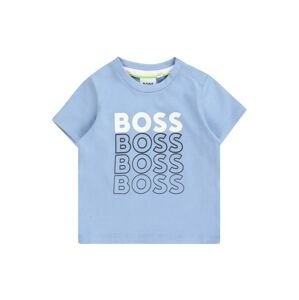 BOSS Kidswear Tričko  nebesky modrá / čierna / biela