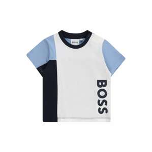 BOSS Kidswear Tričko  tmavomodrá / nebesky modrá / biela