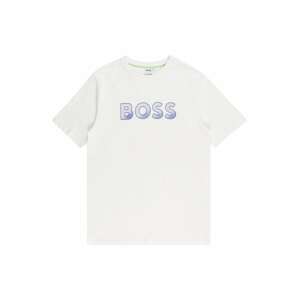 BOSS Kidswear Tričko  indigo / tmavofialová / biela