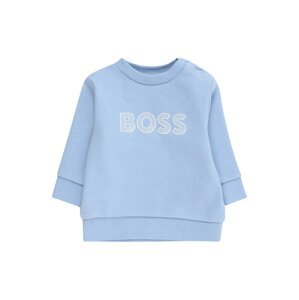 BOSS Kidswear Mikina  nebesky modrá / biela