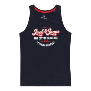 Jack & Jones Junior Tričko 'ANDY'  námornícka modrá / svetločervená / biela