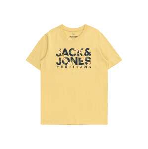 Jack & Jones Junior Tričko 'BECS'  horčicová / oranžová / čierna / biela