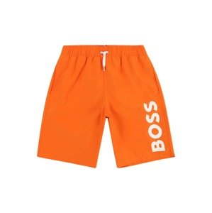 BOSS Kidswear Plavecké šortky  oranžová / biela