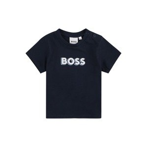 BOSS Kidswear Tričko  námornícka modrá / svetlomodrá / biela
