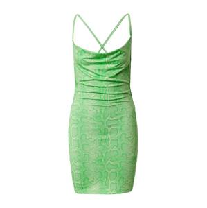 VIERVIER Kokteilové šaty 'Nelly'  zelená / svetlozelená