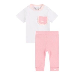 BOSS Kidswear Set  pastelovo ružová / svetloružová / biela