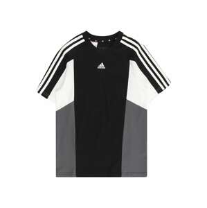 ADIDAS SPORTSWEAR Funkčné tričko 'Colorblock 3-Stripes  Fit'  tmavosivá / čierna / biela