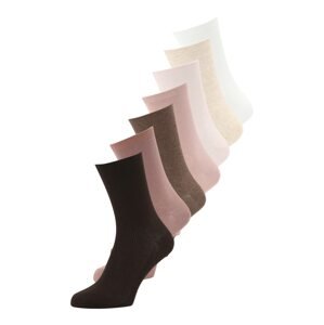 Lindex Ponožky  béžová / hnedá / fialová / biela