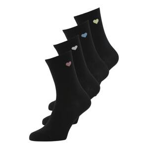 Lindex Ponožky  modrá / sivá / pastelovo zelená / čierna