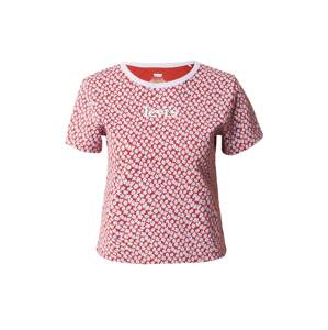 LEVI'S ® Tričko 'Graphic Rickie Tee'  tmavočervená / biela